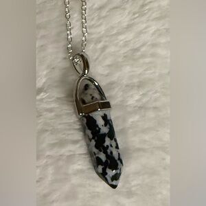 Snowflake Obsidian Pendant on 925 chain
